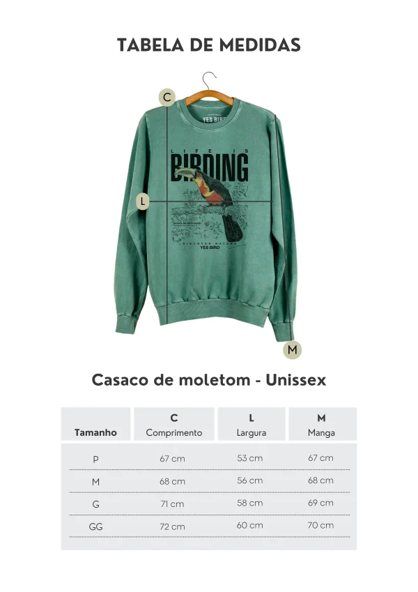 Casaco de moletom Unissex - Life is birding