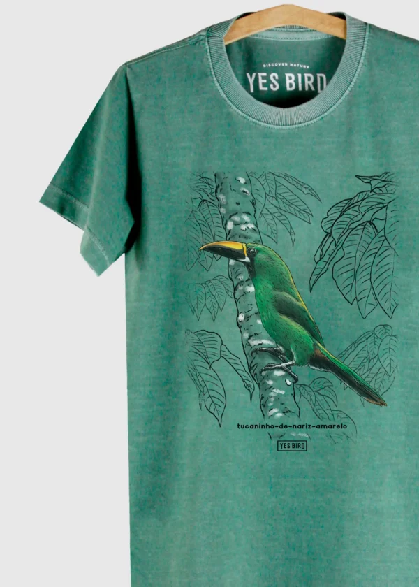 Camiseta Infantil - Tucaninho-de-nariz-amarelo (Aulacorhynchus atrogularis)