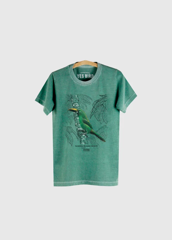 Camiseta Infantil - Tucaninho-de-nariz-amarelo (Aulacorhynchus atrogularis)