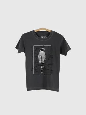 Camiseta Infantil estonada - Acauã (Herpetotheres cachinnans)