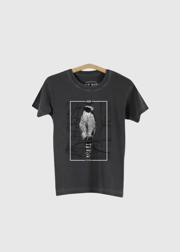 Camiseta Infantil estonada - Acauã (Herpetotheres cachinnans)