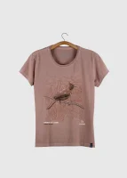 Camiseta Baby-look estonada - Casaca-de-couro (Pseudoseisura cristata)