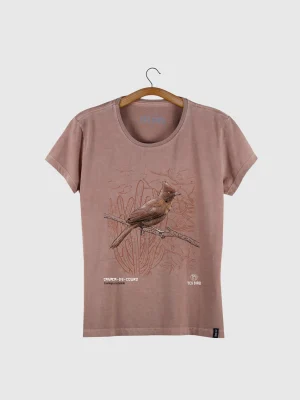 Camiseta Baby-look estonada - Casaca-de-couro (Pseudoseisura cristata)