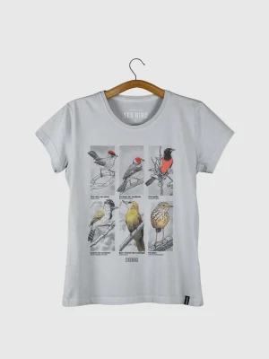 Camiseta Baby-look - Aves da Caatinga