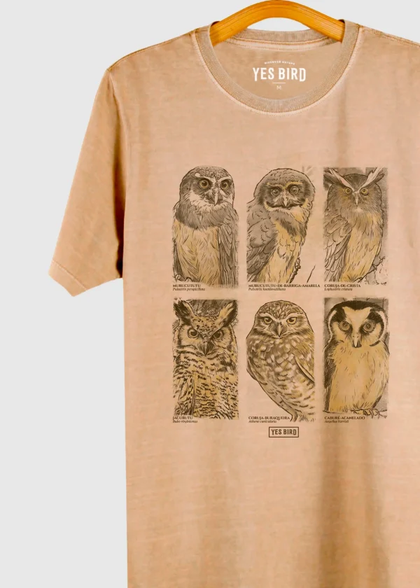 Camiseta masculina - Corujas strigidae II