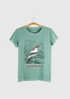 Camiseta feminina baby-look - Soldadinho-do-araripe (Antilophia bokermanni)