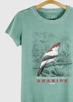 Camiseta feminina baby-look - Soldadinho-do-araripe (Antilophia bokermanni)