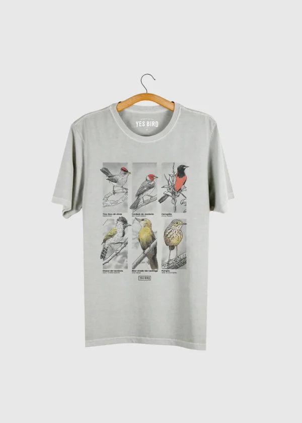 Camiseta masculina - Aves da Caatinga