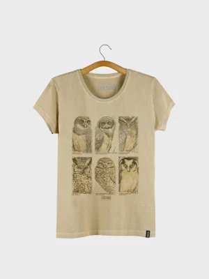 Camiseta Baby-look estonada - Corujas strigidae II