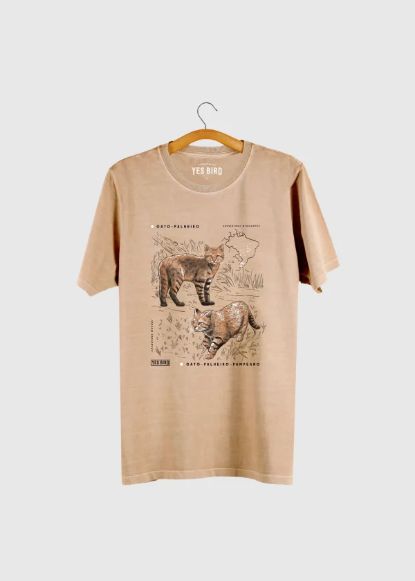 Camiseta masculina - Gato-palheiro