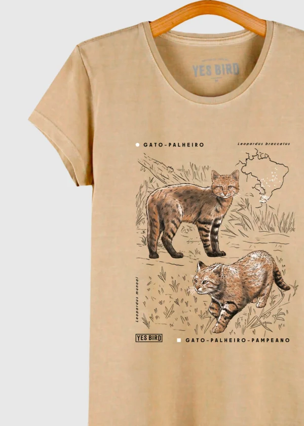 Camiseta Baby-look - Gato-palheiro