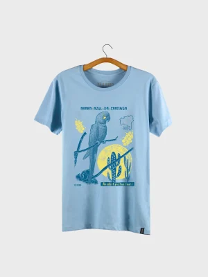 Camiseta em Malha leve - Arara-azul-da-caatinga (Anodorhynchus leari)
